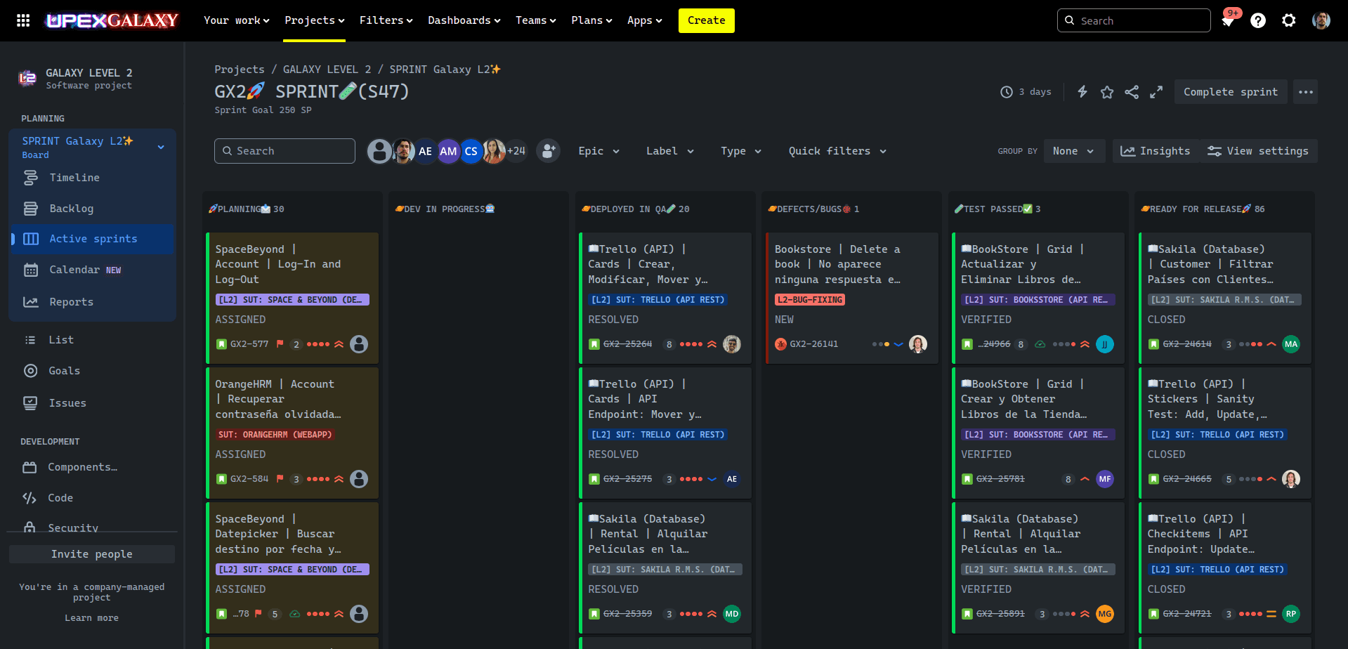 UPEX Galaxy Dashboard