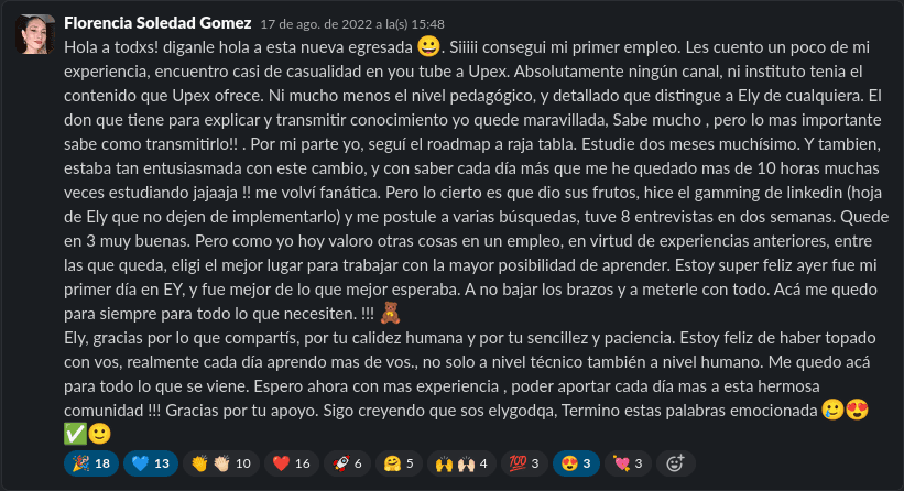 Testimonio de estudiante UPEX