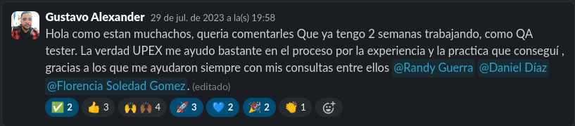 Testimonio de estudiante UPEX