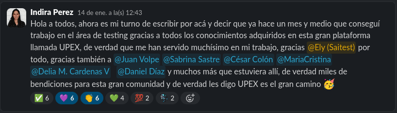 Testimonio de estudiante UPEX