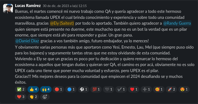 Testimonio de estudiante UPEX