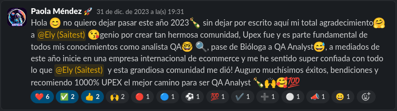 Testimonio de estudiante UPEX