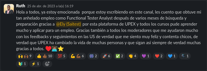 Testimonio de estudiante UPEX