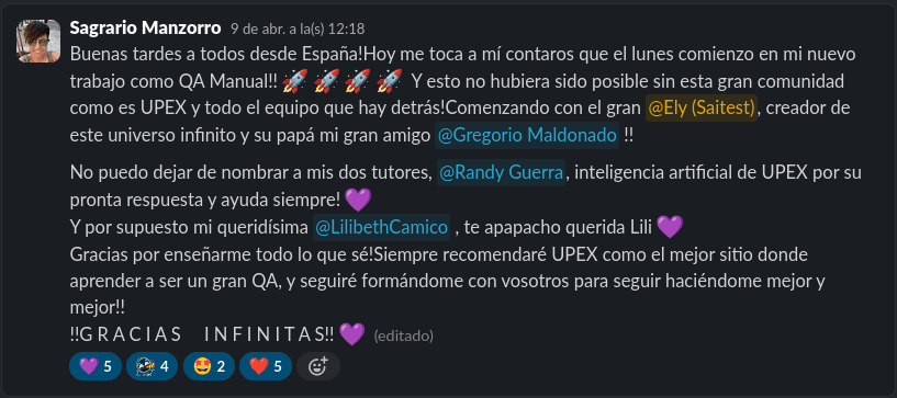 Testimonio de estudiante UPEX