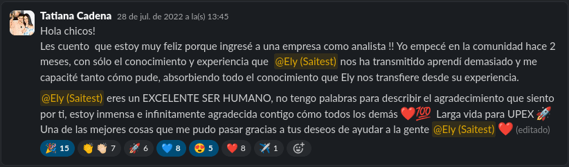 Testimonio de estudiante UPEX