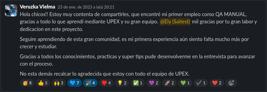 Testimonio de estudiante UPEX